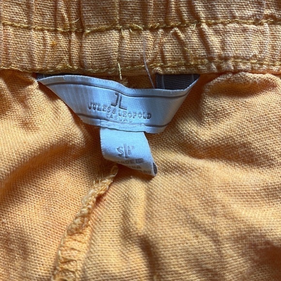 Jules & Leopold casual orange linen capris, 55% linen 45% rayon - Picture 6 of 6